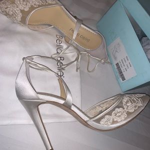 Bella Belle Anita Illusion Lace Cross Strap Pump